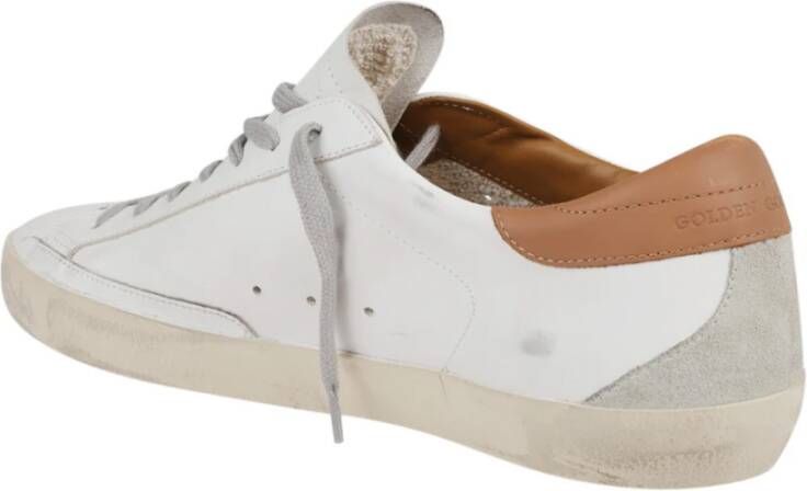 Golden Goose Witte Super Star Sneakers met Logo Print Wit Heren