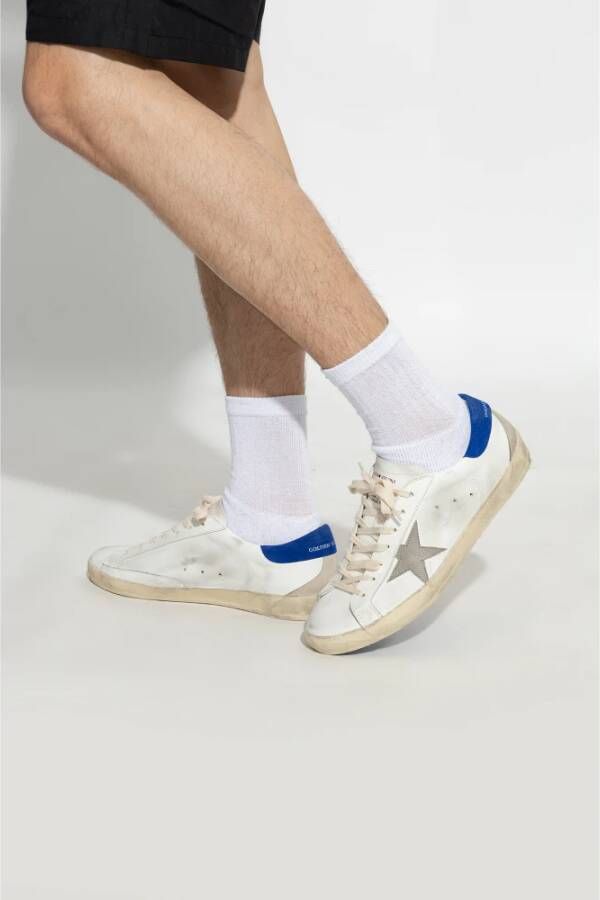 Golden Goose Witte Leren Superstar Sneakers met Groene Hak White Heren - Foto 8