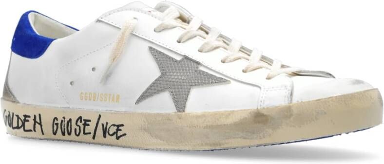 Golden Goose Witte Leren Superstar Sneakers met Groene Hak White Heren - Foto 10