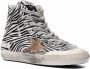 Golden Goose Zebra High-Top Sneakers Zwart Dames - Thumbnail 2