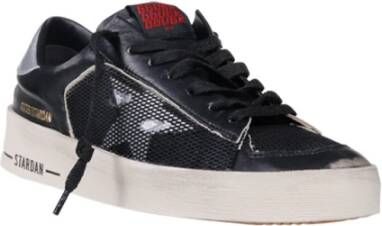 Golden Goose Zwart Zilver Stardan Sneakers Zwart Heren