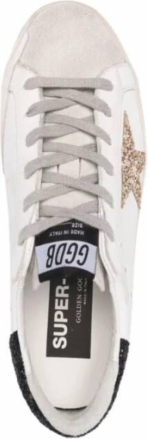 Golden Goose Star-Patch Lace-Up Sneakers Wit Zwart Goud