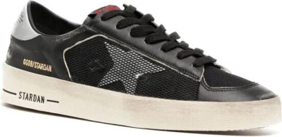 Golden Goose Stardan Suede Sneakers met Nappa Details Black Heren