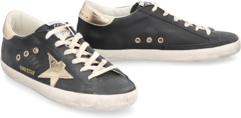 Golden Goose Ster laag-top sneakers met versleten effect Black Dames