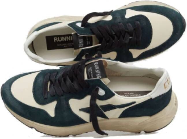 Golden Goose Ster Leren Sportschoenen Blue Heren