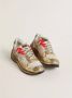 Golden Goose Low-Top Sneakers Vintage-Finish Golden Leather Sneakers in groen - Thumbnail 2