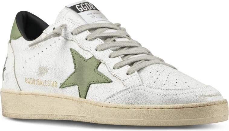 Golden Goose Stijlvolle leren sneakers met sterdetail White Heren