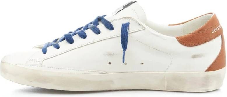 Golden Goose Stijlvolle witte leren sneakers voor heren Wit Heren