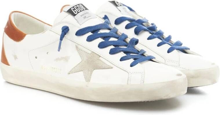 Golden Goose Stijlvolle witte leren sneakers voor heren Wit Heren