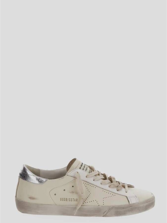 Golden Goose Super-Star Leren Skate Sneakers Beige Heren