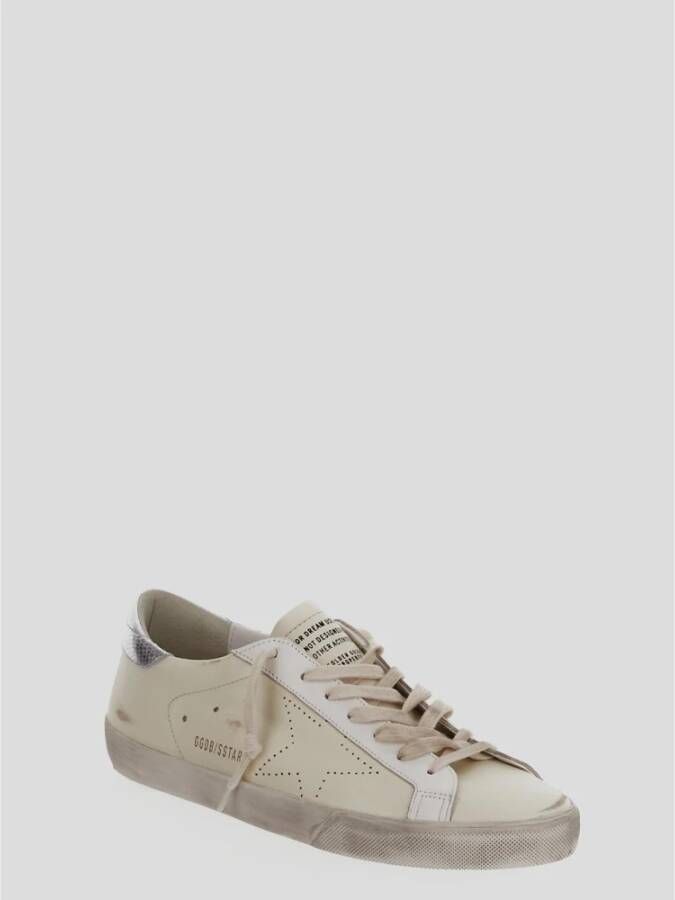 Golden Goose Super-Star Leren Skate Sneakers Beige Heren