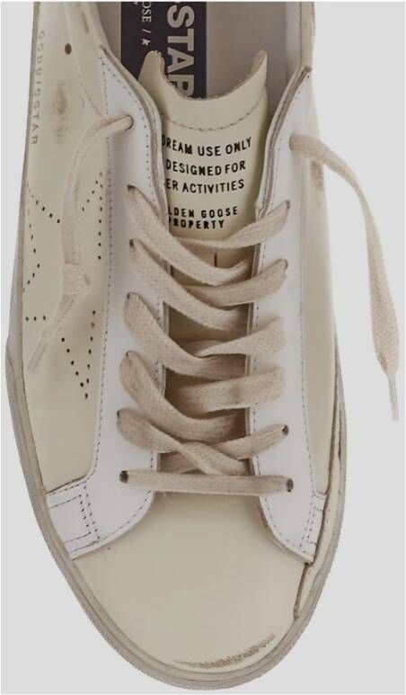 Golden Goose Super-Star Leren Skate Sneakers Beige Heren