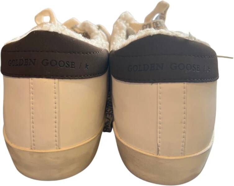 Golden Goose Super Star Shearling Gevoerde Sneakers Wit Heren
