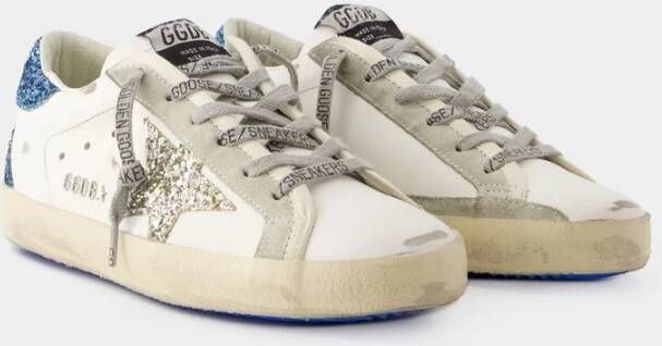 Golden Goose Super-Star Sneakers Leer Rubberen Zool Wit Dames