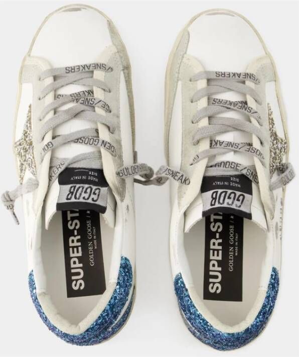 Golden Goose Super-Star Sneakers Leer Rubberen Zool Wit Dames