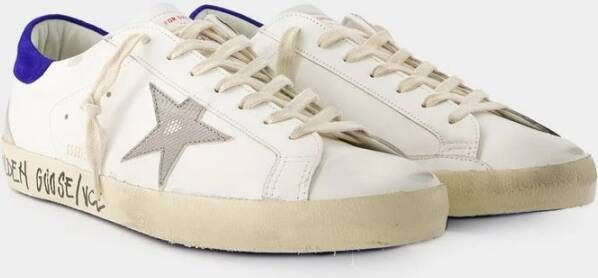 Golden Goose Heren Lichtblauwe Lamsskin Jas met Witte Mouwen Wit Heren - Foto 2