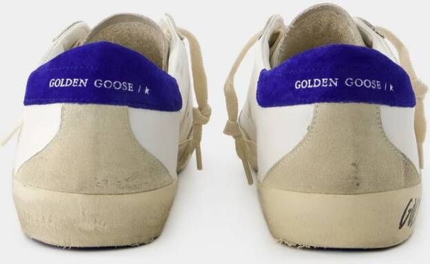 Golden Goose Heren Lichtblauwe Lamsskin Jas met Witte Mouwen Wit Heren - Foto 3
