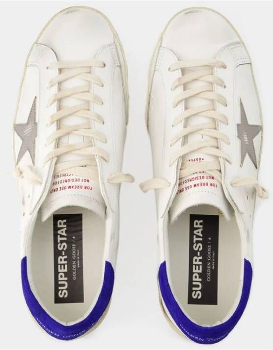 Golden Goose Heren Lichtblauwe Lamsskin Jas met Witte Mouwen Wit Heren - Foto 4