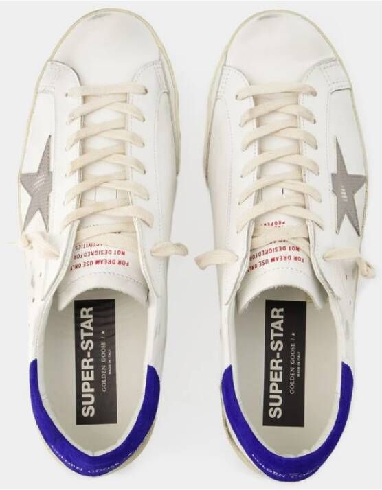 Golden Goose Witte Leren Superstar Sneakers met Groene Hak White Heren - Foto 4