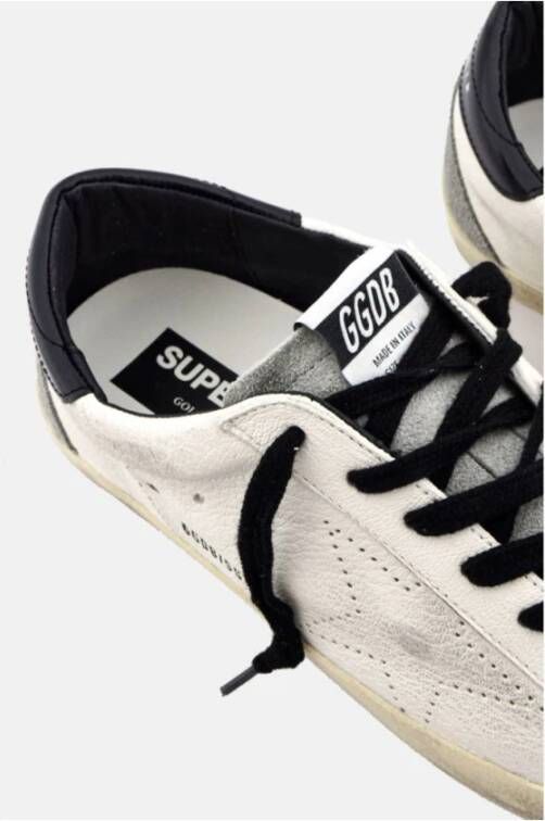 Golden Goose Super-Star Wit Grijs Zwart Leren Sneakers