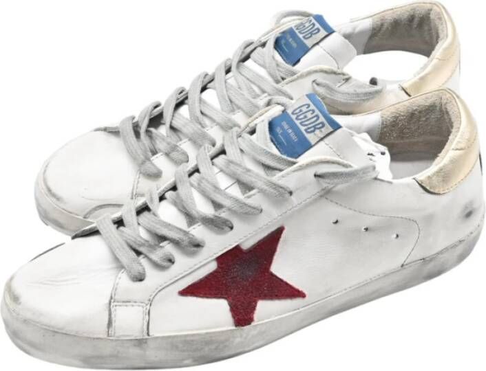 Golden Goose Superstar White and Red Sneakers Multicolor Dames