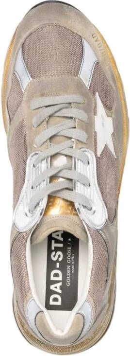 Golden Goose Taupe Silver White Dad Sneakers Multicolor Heren