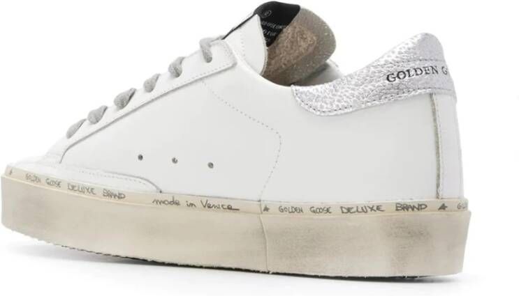 Golden Goose Witte Zilveren Leren Sneakers White Dames - Foto 10