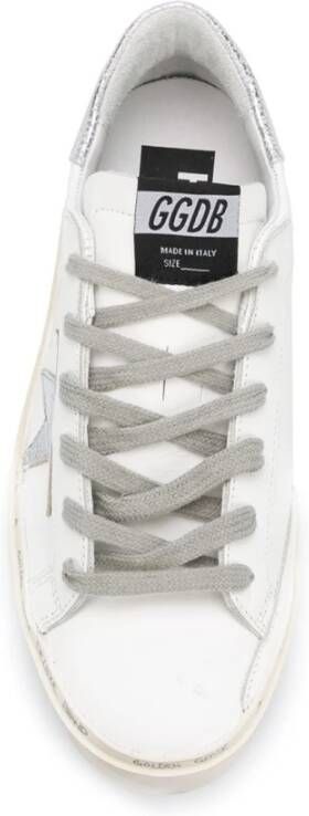 Golden Goose Witte Zilveren Leren Sneakers White Dames - Foto 11