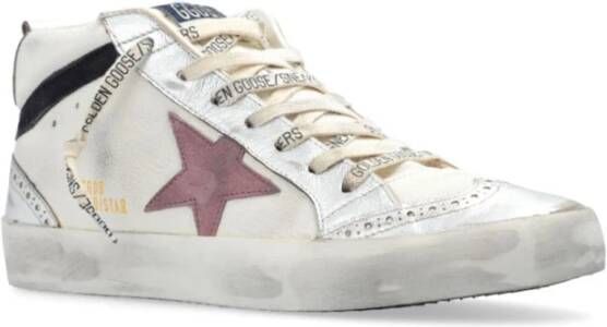 Golden Goose Distressed Leather Sneakers White Dames