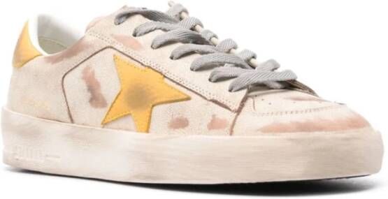 Golden Goose Verweerde Beige Sneakers Multicolor Heren