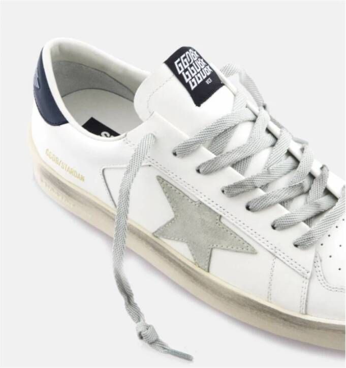 Golden Goose Vintage Grijze Ster Leren Sneakers White Heren