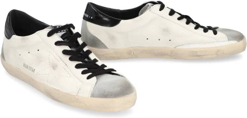 Golden Goose Vintage Lage Sneakers met Leren Details White Heren