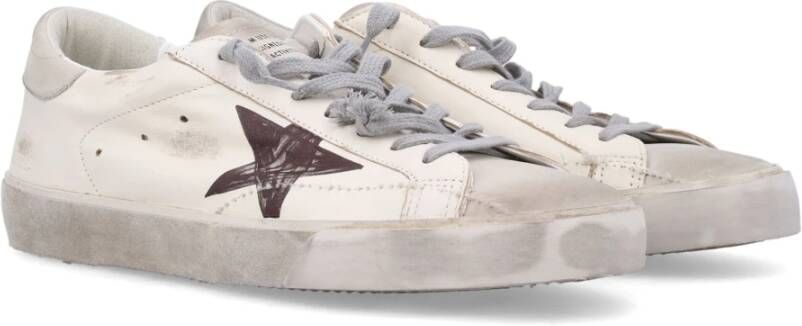 Golden Goose Vintage Star Lace-Up Sneakers White Heren