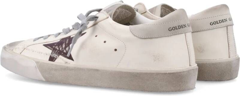 Golden Goose Vintage Star Lace-Up Sneakers White Heren