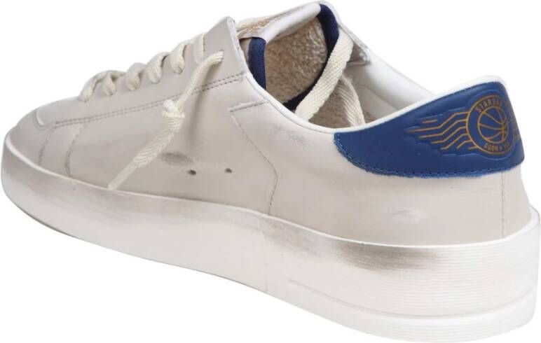 Golden Goose Vintage Stardan Leren Sneakers Wit Blauw Rood White Heren