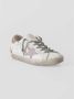 Golden Goose Vintage Ster Sneakers met Glitter Hiel White Dames - Thumbnail 2
