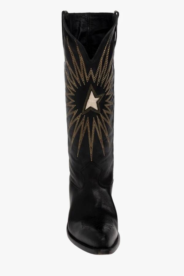 Golden Goose Wish Star leren enkellaarzen