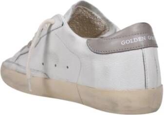 Golden Goose Wit Roze Grijs Super-Star Leren Hak Wit Dames