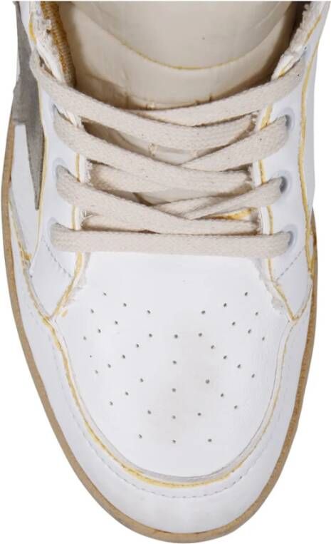 Golden Goose Wit Taupe Sky Star Nappa Suede Nylon Tong Wit Heren
