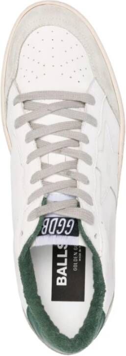 Golden Goose Witte Ball Star Sneakers met Groene Hiel Multicolor Heren