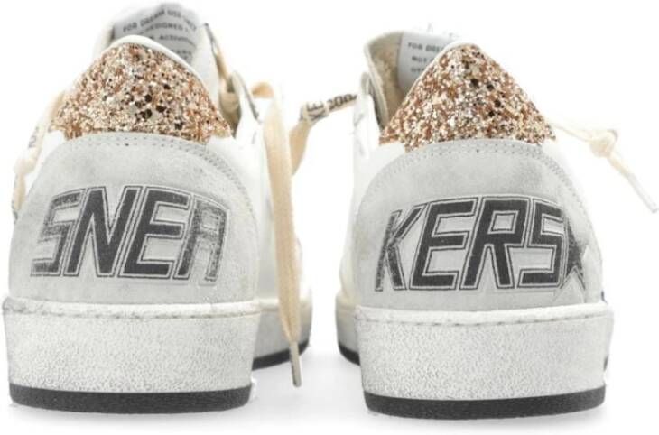 Golden Goose White Glitter Calf Ballstar Sneakers Multicolor Dames