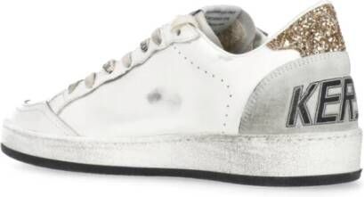 Golden Goose Witte Glitter Sneakers van Leer White Dames