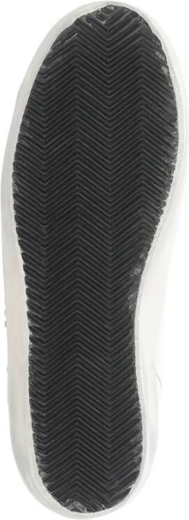Golden Goose Witte Leren Glitter Ster Sneakers