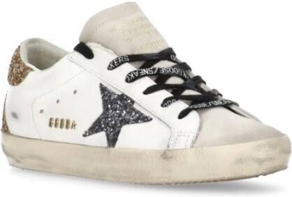 Golden Goose Leren Glittersneakers met Ster White Dames