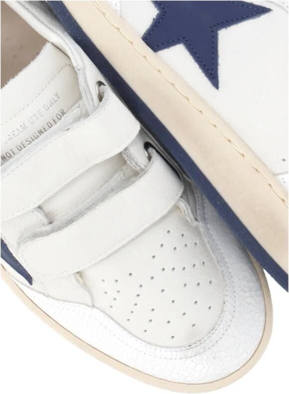Golden Goose Witte Leren Kindersneakers Sterdetail White Heren