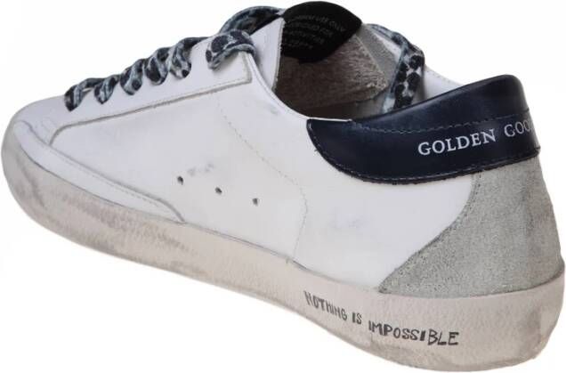 Golden Goose Witte Leren Sneakers met Gekleurde Veters White Dames