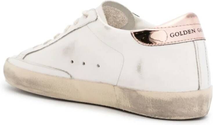 Golden Goose Witte Superstar Sneakers Ronde Neus Vetersluiting White Dames - Foto 7