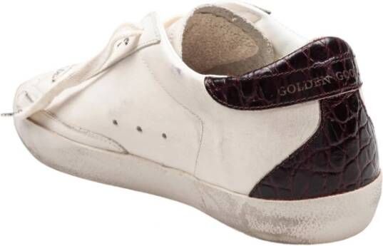 Golden Goose Witte Leren Sneakers met Gouden Ster