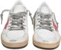 Golden Goose Witte Leren Sneakers met Roze en Groene Accenten Multicolor Dames - Thumbnail 3