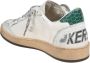 Golden Goose Witte Leren Sneakers met Roze en Groene Accenten Multicolor Dames - Thumbnail 4